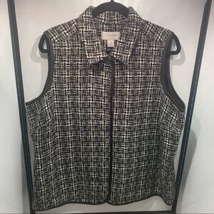 CJ Banks Vest Womens Size 1X Black White
